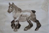 Aquarel paintings Horses