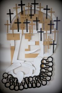 02. Cardboard duo collage Coen - Ment (220 x 130 cm) and Eva Ment_antoon loomans_4909