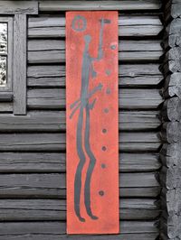 01. Rockart mudpaint panel Warrior (158 x 36 cm)_antoon loomans_3860