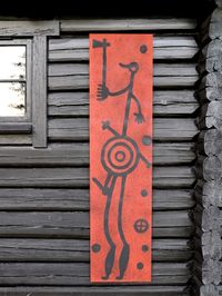 04. Rockart mudpaint panel Warrior (160 x 40 cm)_antoon loomans_3876